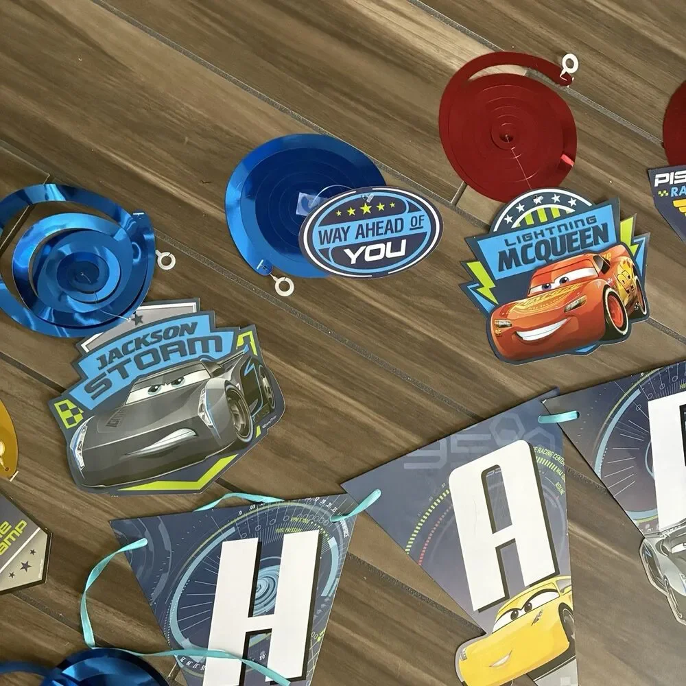 Disney Cars 3 Birthday Party Decorations Lightning McQueen Jackson Storm Cruz